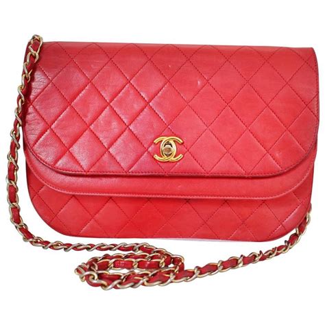 chanel red leather purse|chanel purses red crossbody.